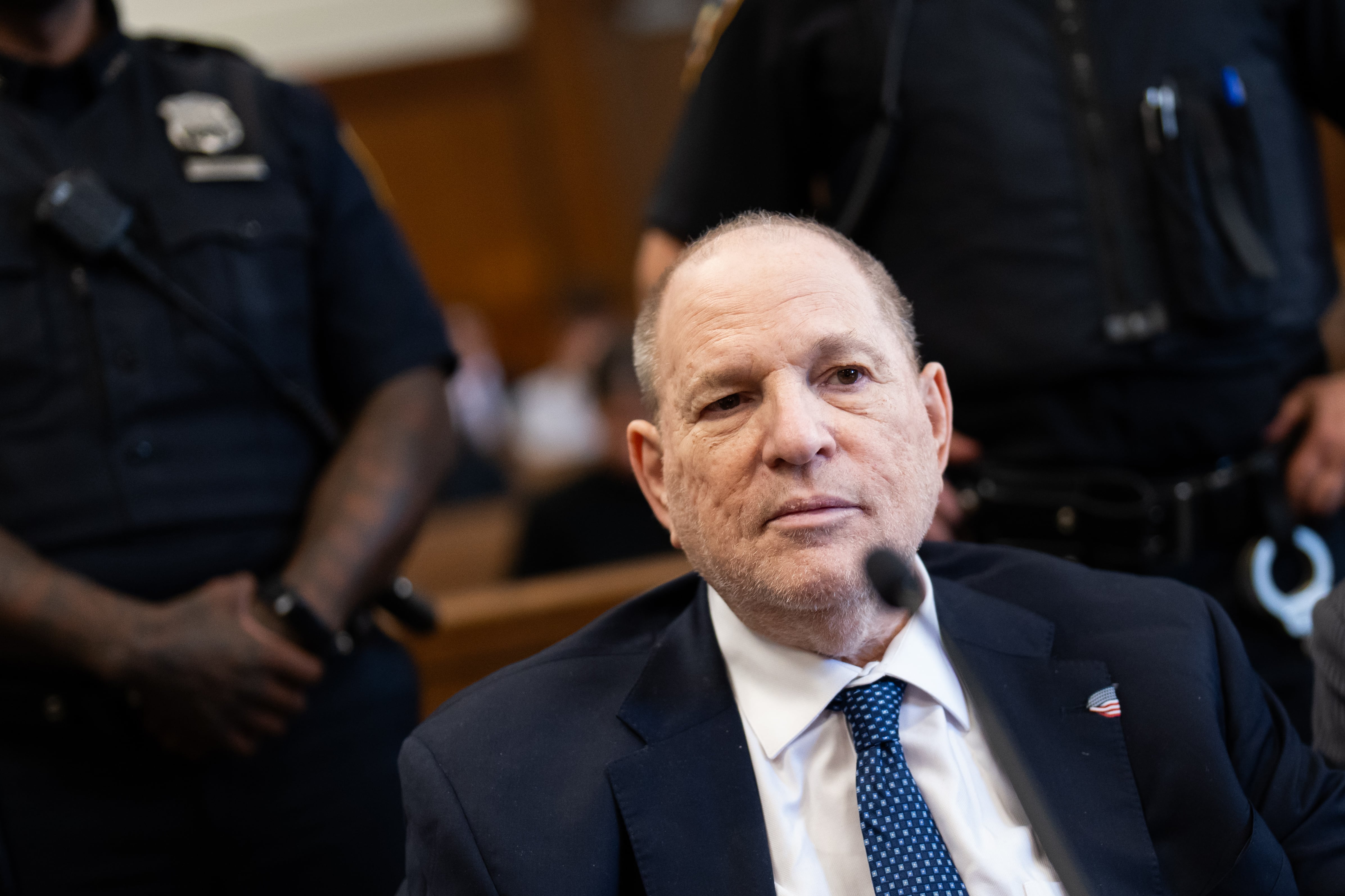 Harvey Weinstein in court during sentencing — Heapio